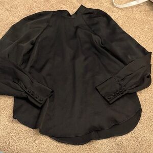 Equipment femme women’s open back tie neck blouse